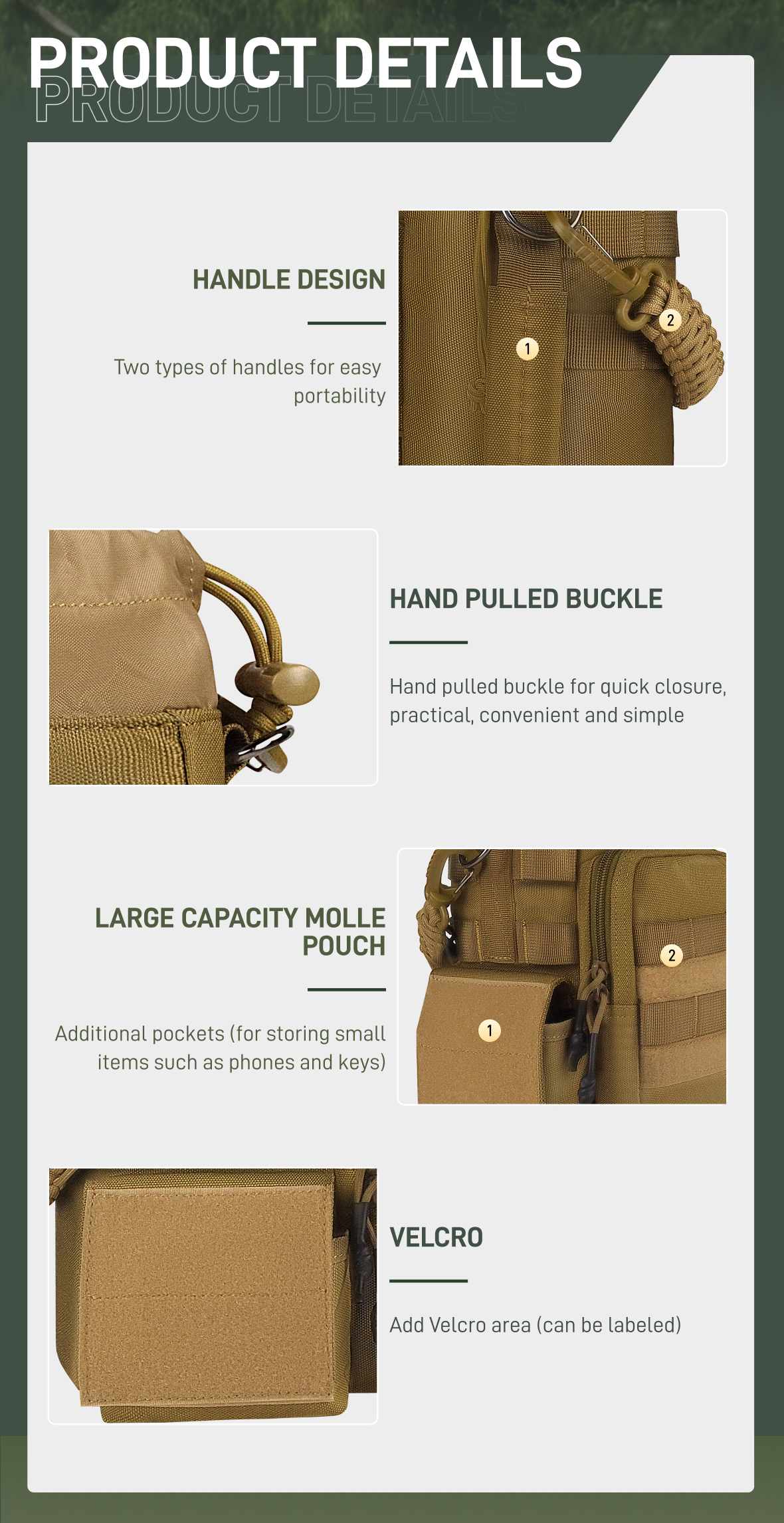 Tactical Multi-functional Water Bottle Bag