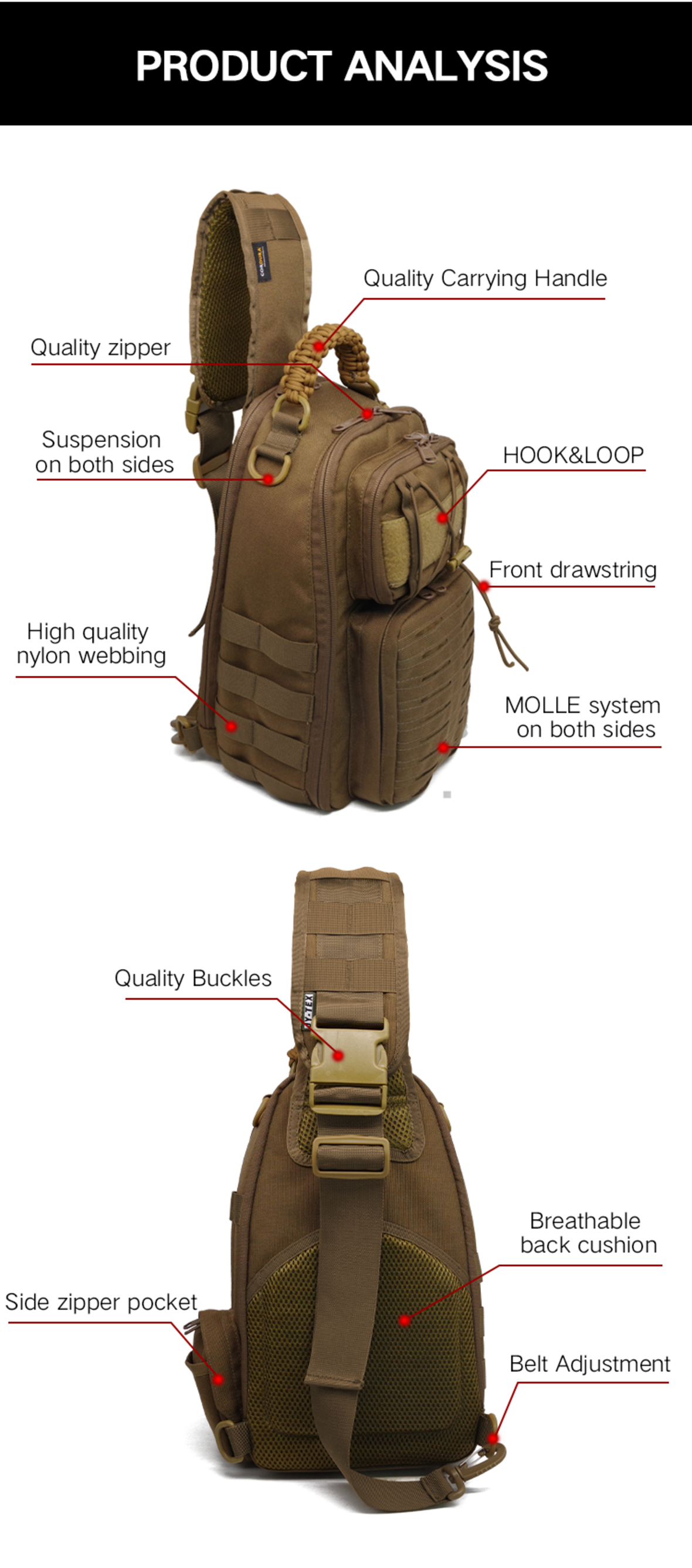 Outdoor Military Crossbody Bag