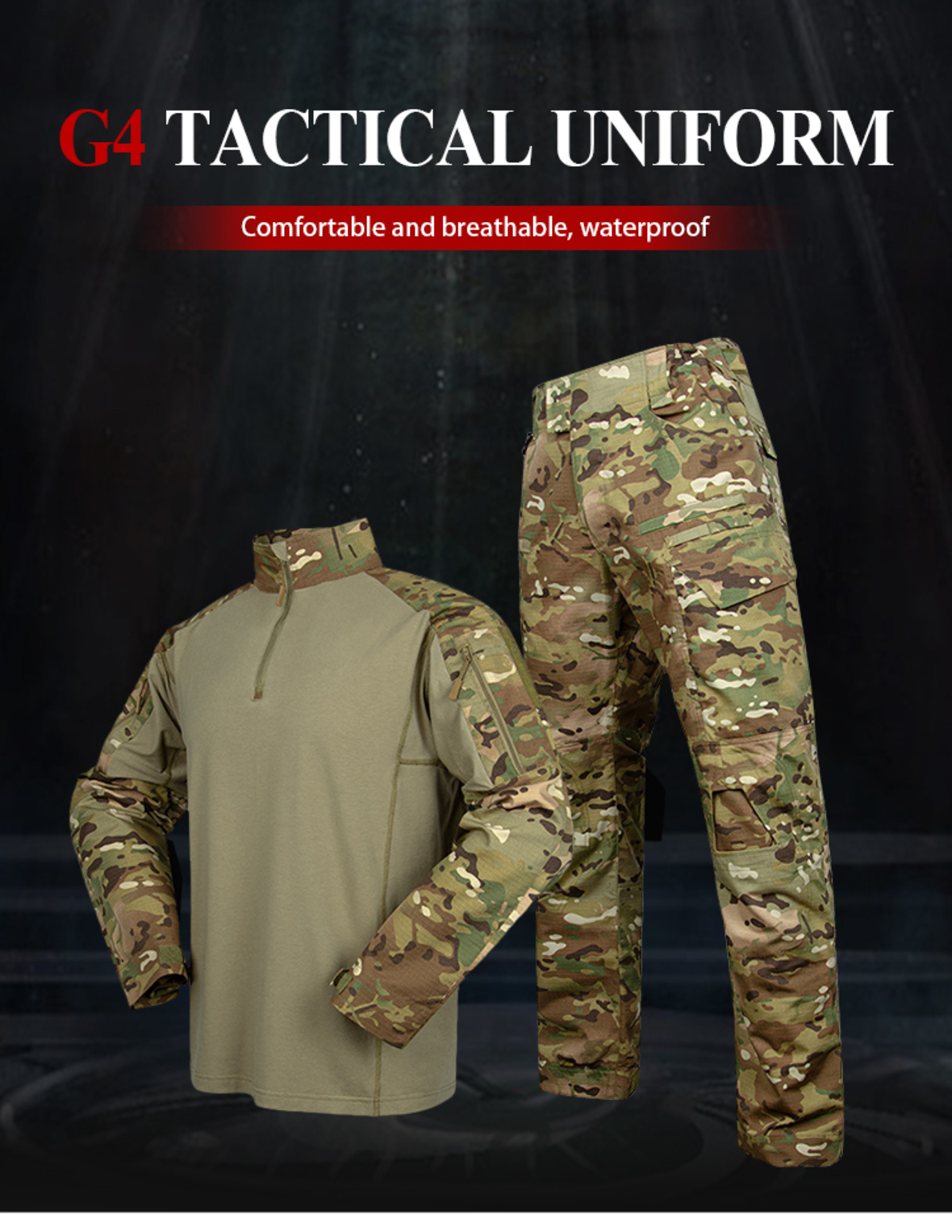 American stretch breathable camouflage training tactical uniform