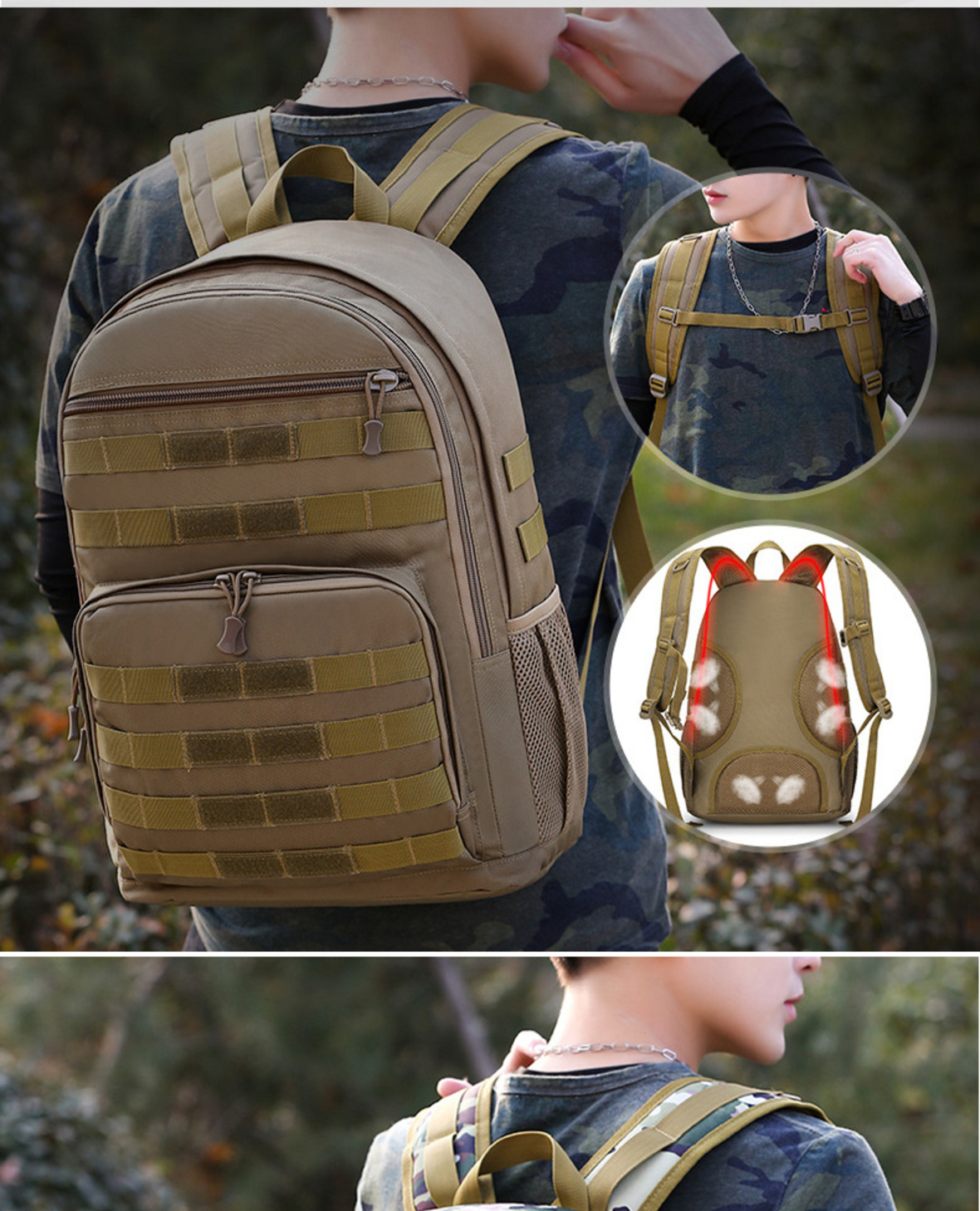 Outdoor hiking tactical backpack