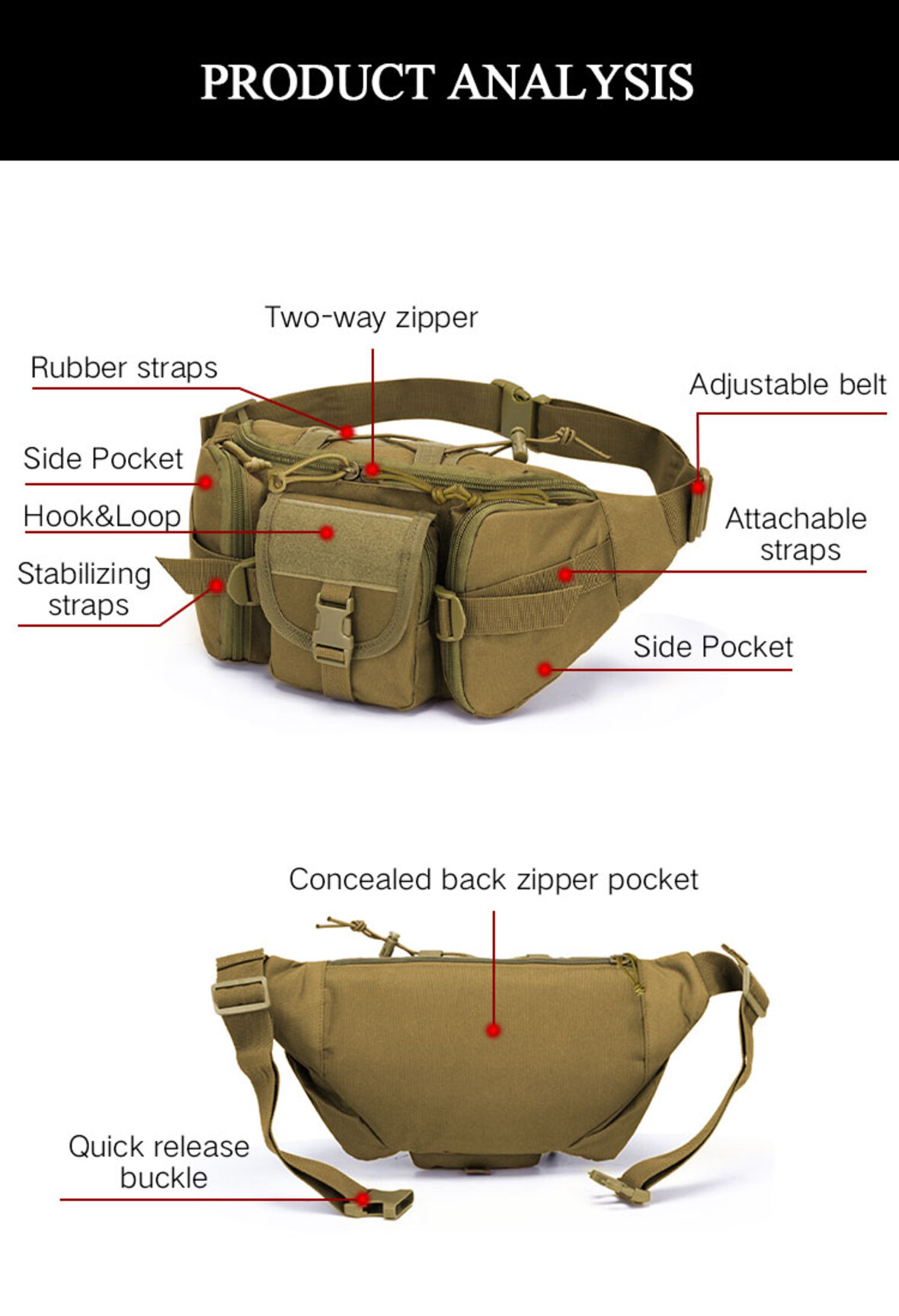 Outdoor Tactical Military Waist Bag