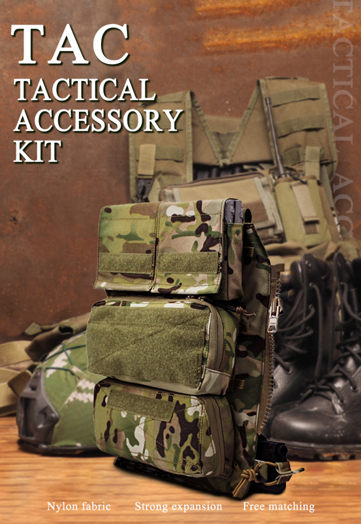 TAC Tactical Accessories Vest Camouflage Bag