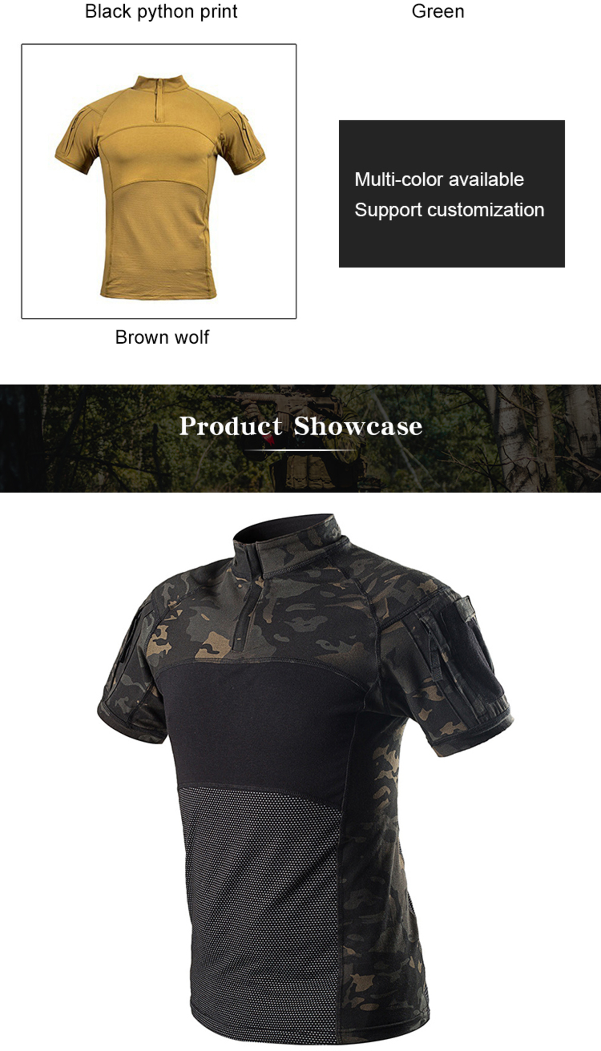 Outdoor CS training camo frog tactical T-shirt