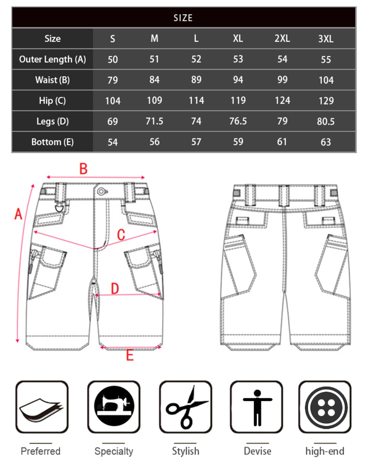 Men's High Quality LX7 Tactical Shorts